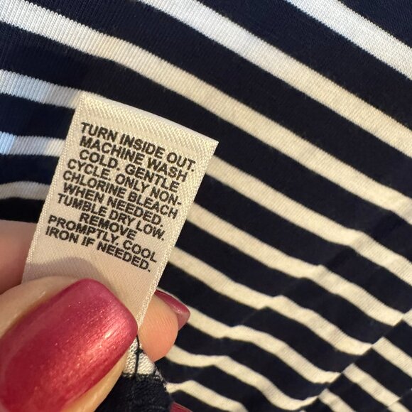 NWT NAVY/WHITE 3/4 SLEEVE TOP XLARGE #F - Picture 8 of 10